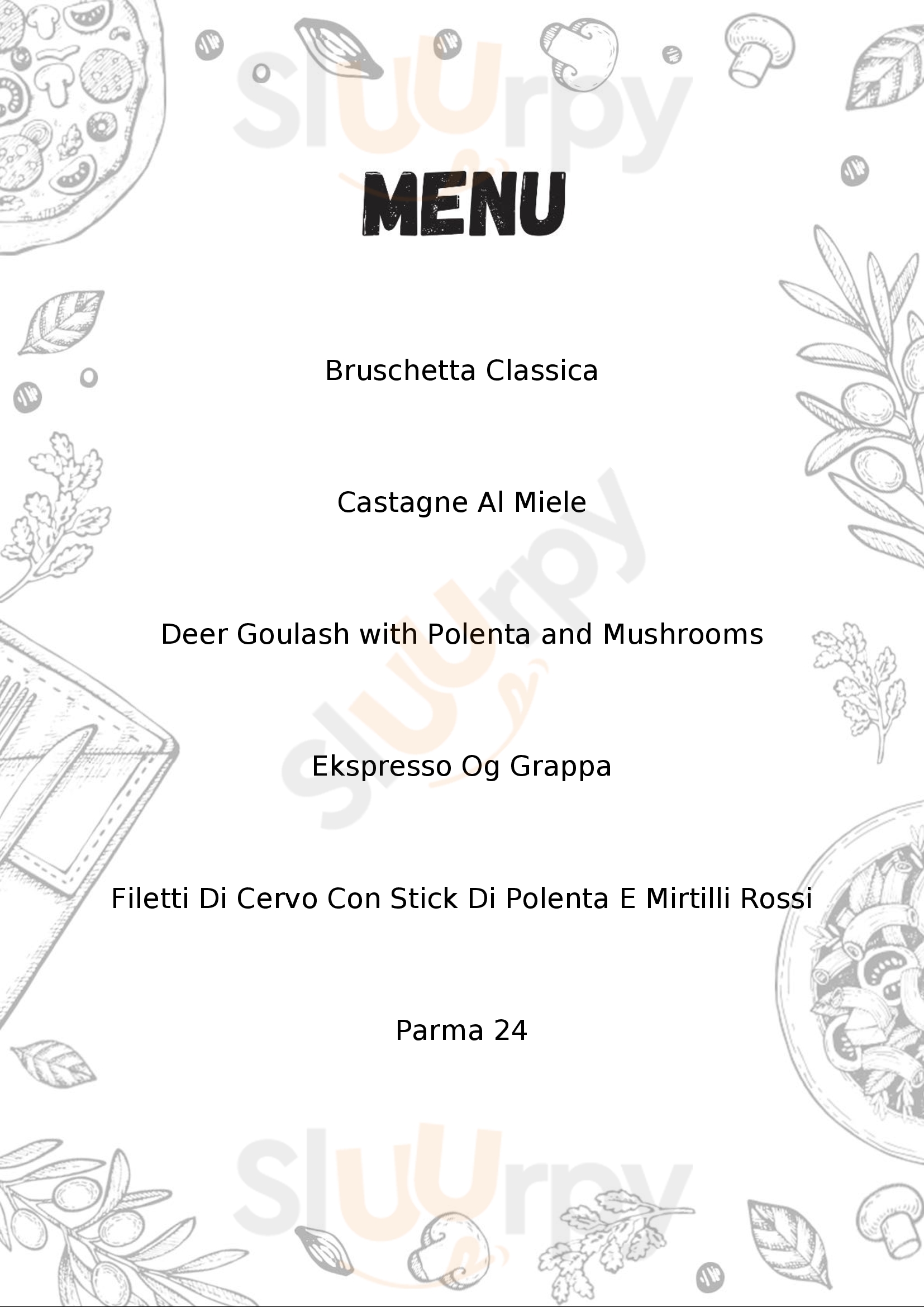 Ristorante La Stua dei Ladins Canazei menù 1 pagina