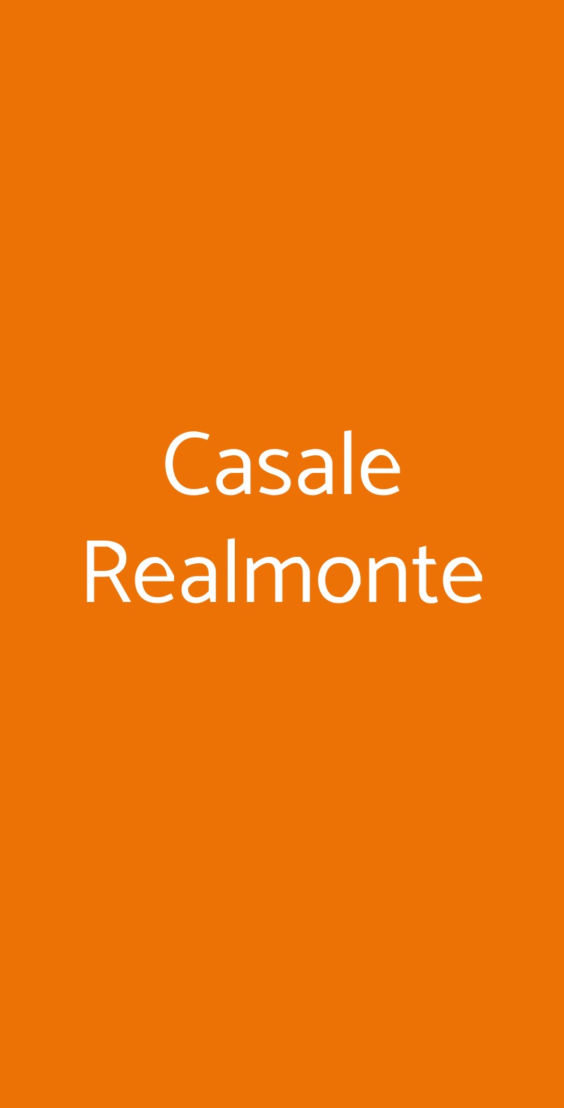 Casale Realmonte Roma menù 1 pagina