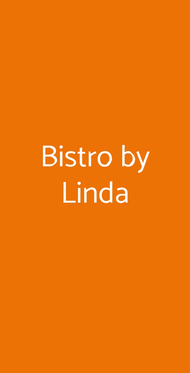 Bistro by Linda Roma menù 1 pagina