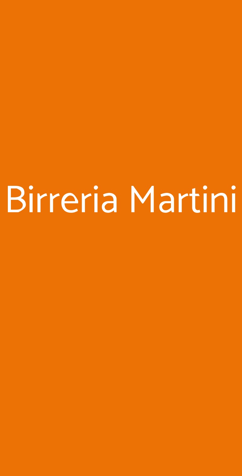 Birreria Martini Roma menù 1 pagina