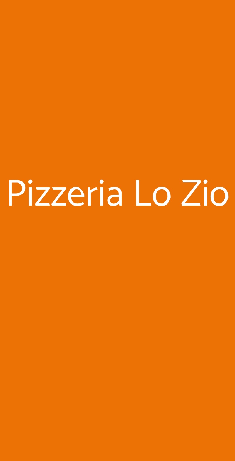 Pizzeria Lo Zio Pescara menù 1 pagina