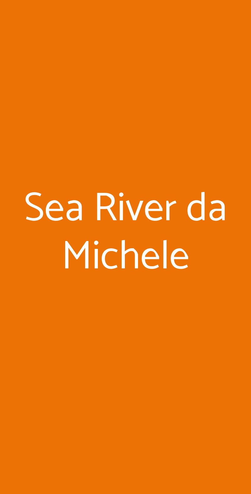 Sea River da Michele Pescara menù 1 pagina