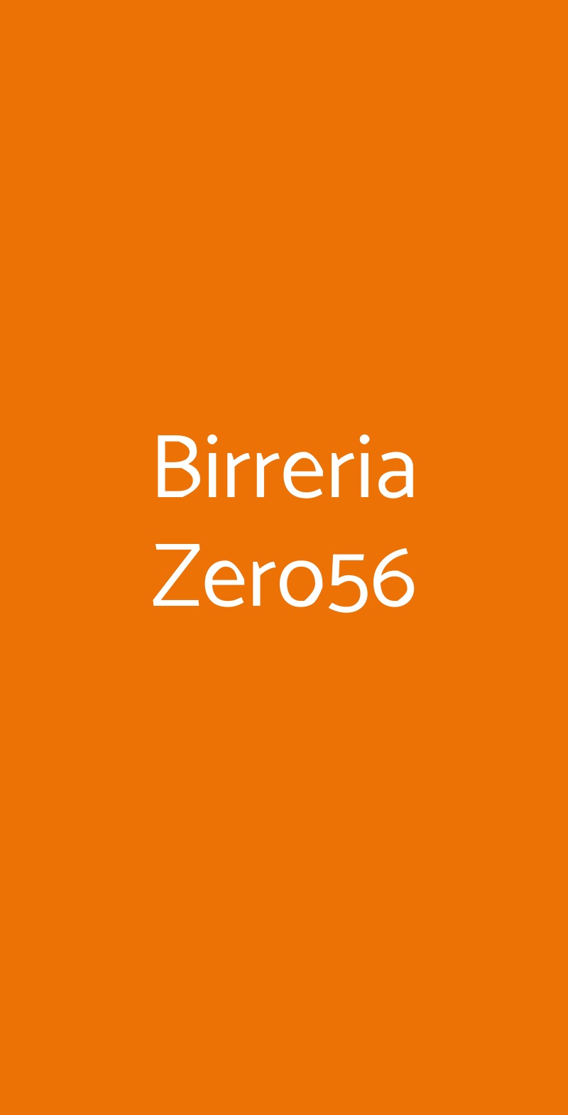 Birreria Zero56 Roma menù 1 pagina