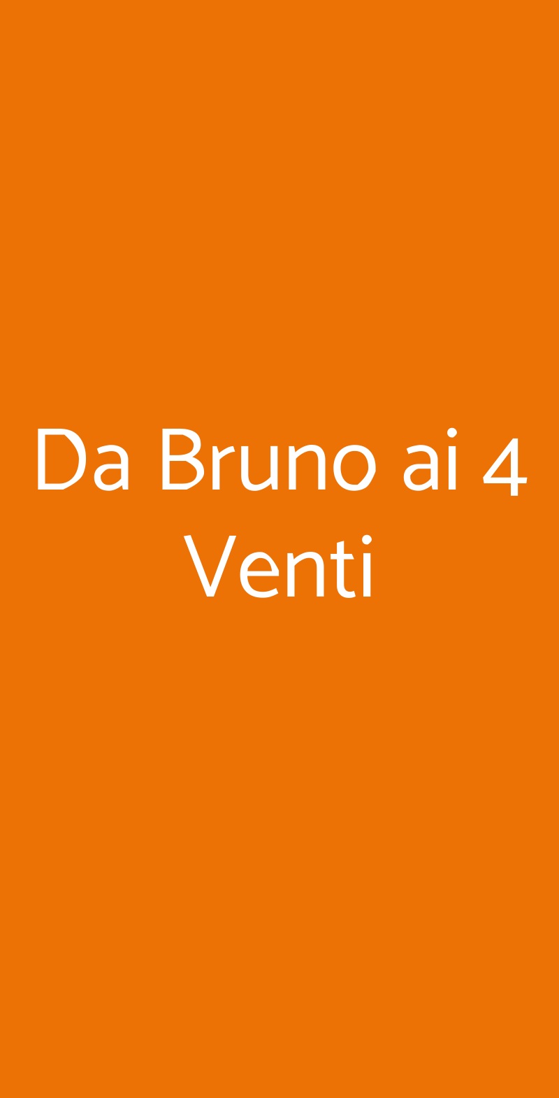 Da Bruno ai 4 Venti Roma menù 1 pagina