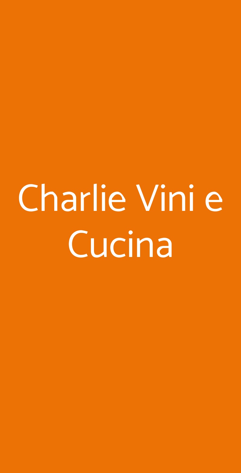 Charlie Vini e Cucina Roma menù 1 pagina