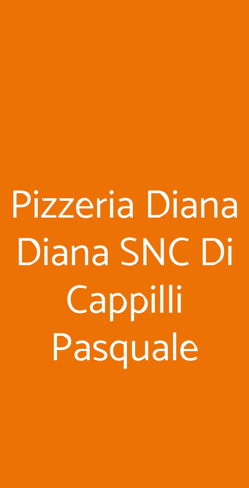 Pizzeria Diana Diana SNC Di Cappilli Pasquale Pescara menù 1 pagina