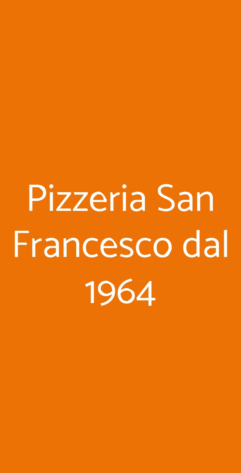 Pizzeria San Francesco dal 1964 Pescara menù 1 pagina