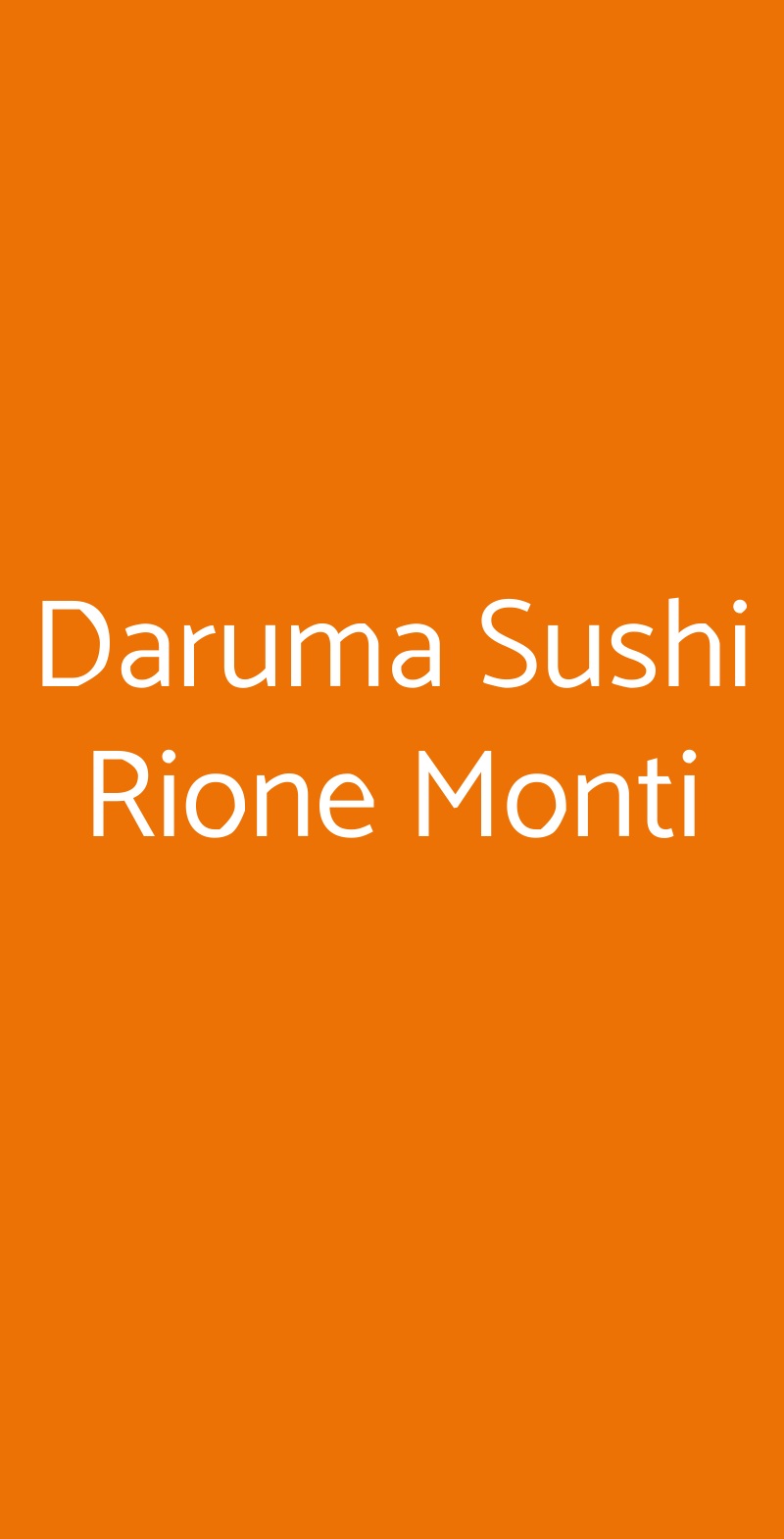 Daruma Sushi Rione Monti Roma menù 1 pagina
