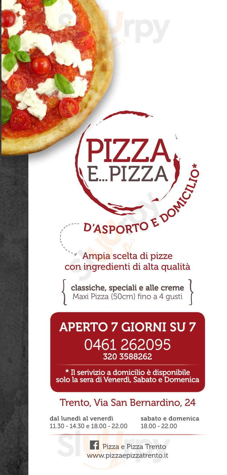 Pizza E Pizza Trento menù 1 pagina