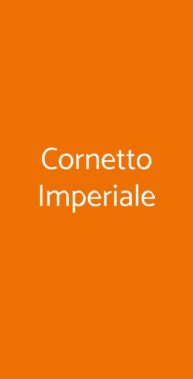Cornetto Imperiale Roma menù 1 pagina