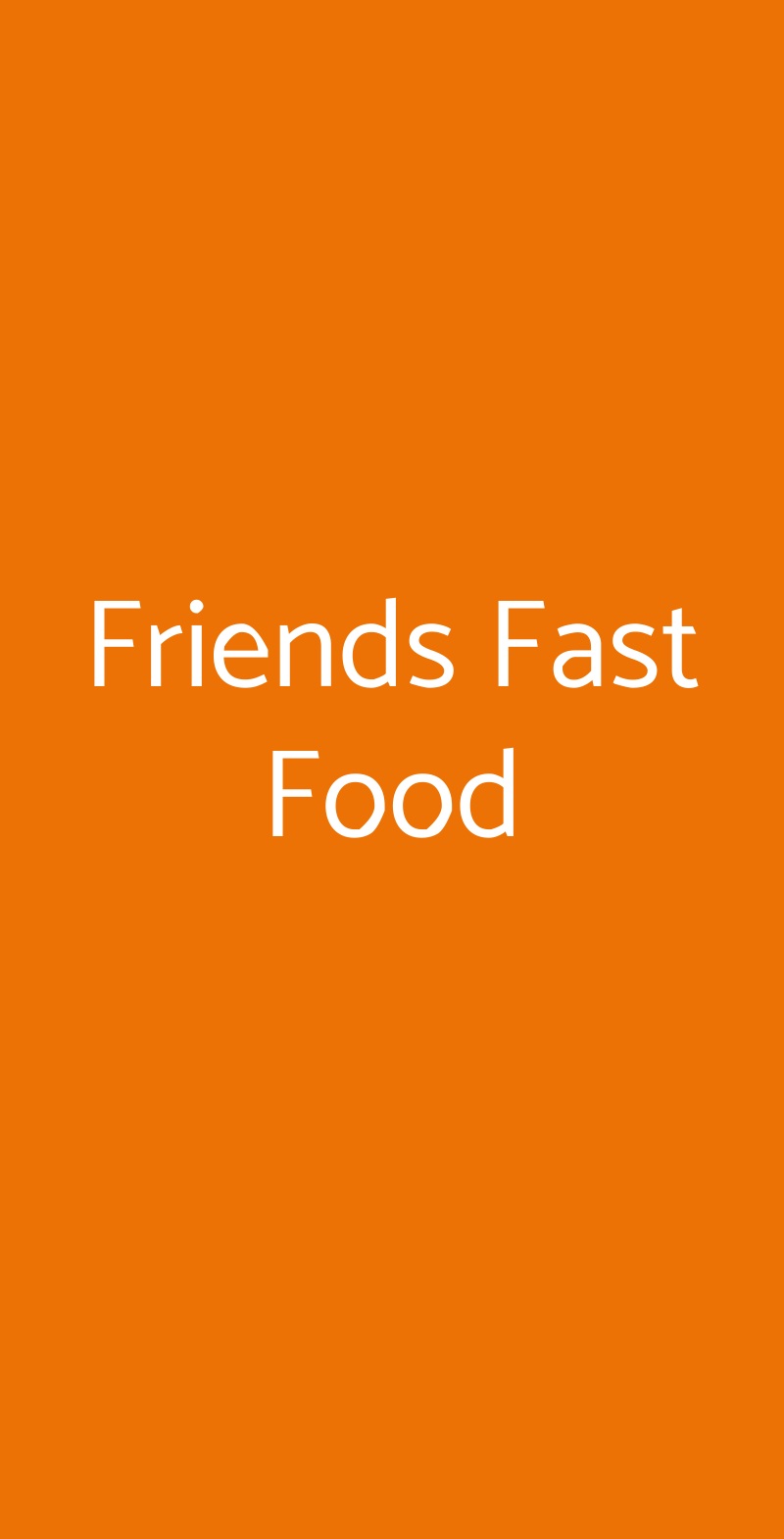 Friends Fast Food Trento menù 1 pagina