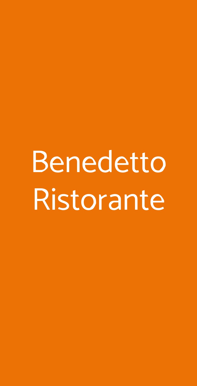 Benedetto Ristorante Roma menù 1 pagina