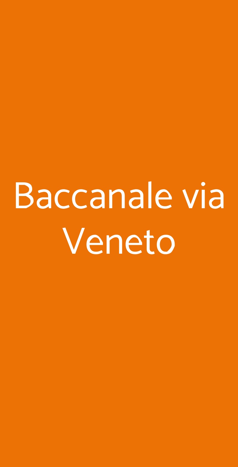 Baccanale via Veneto Roma menù 1 pagina