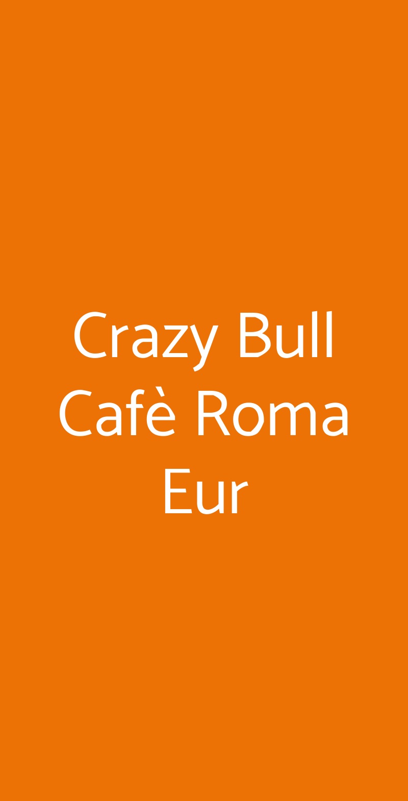 Crazy Bull Cafè Roma Eur Roma menù 1 pagina