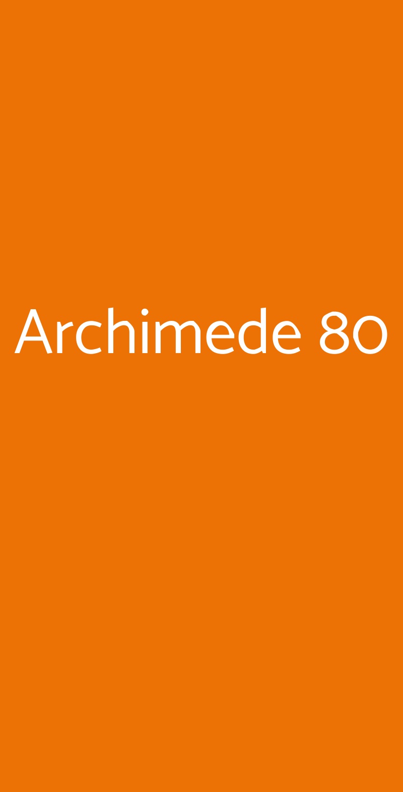 Archimede 80 Roma menù 1 pagina