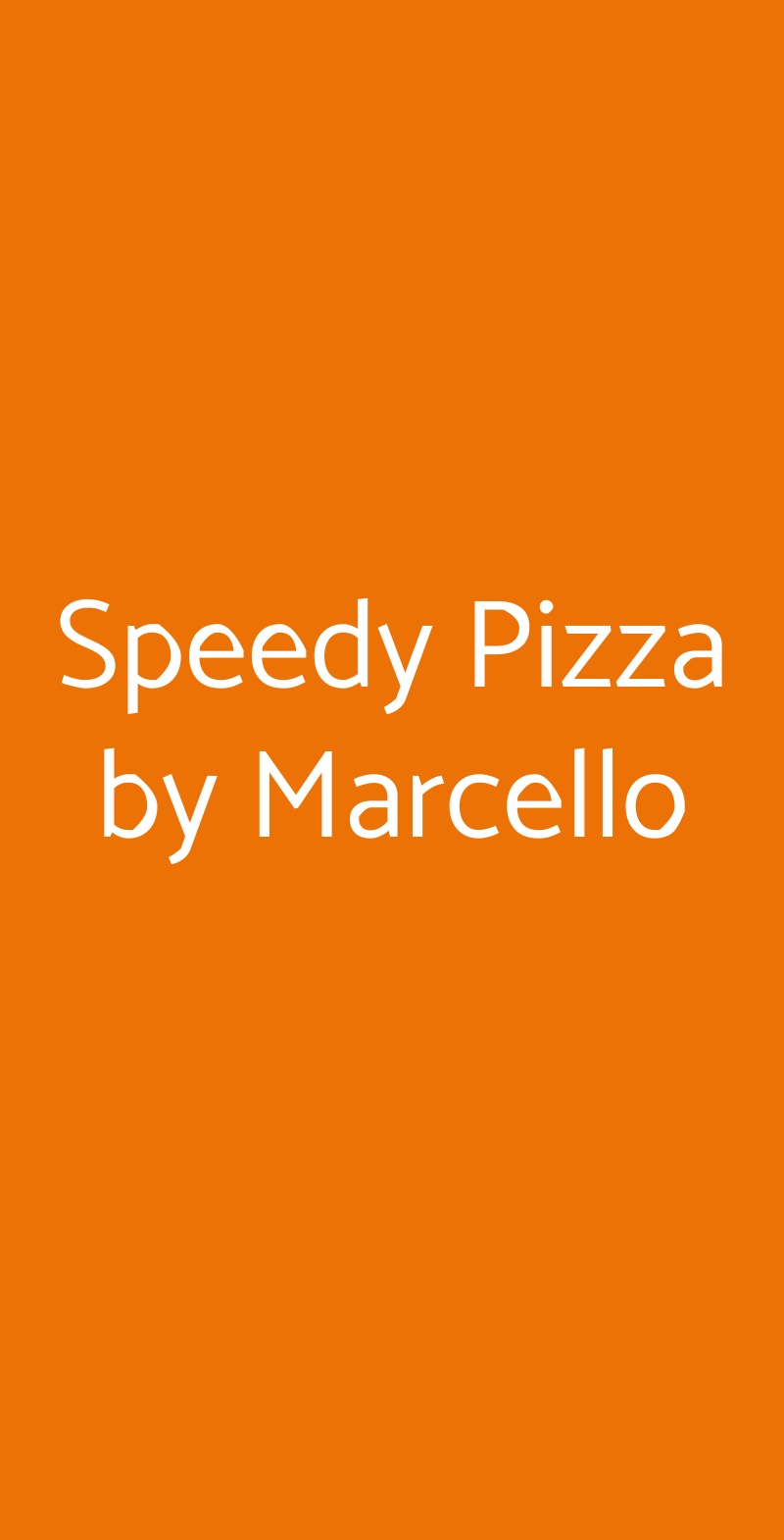 Speedy Pizza by Marcello L&#39;Aquila menù 1 pagina