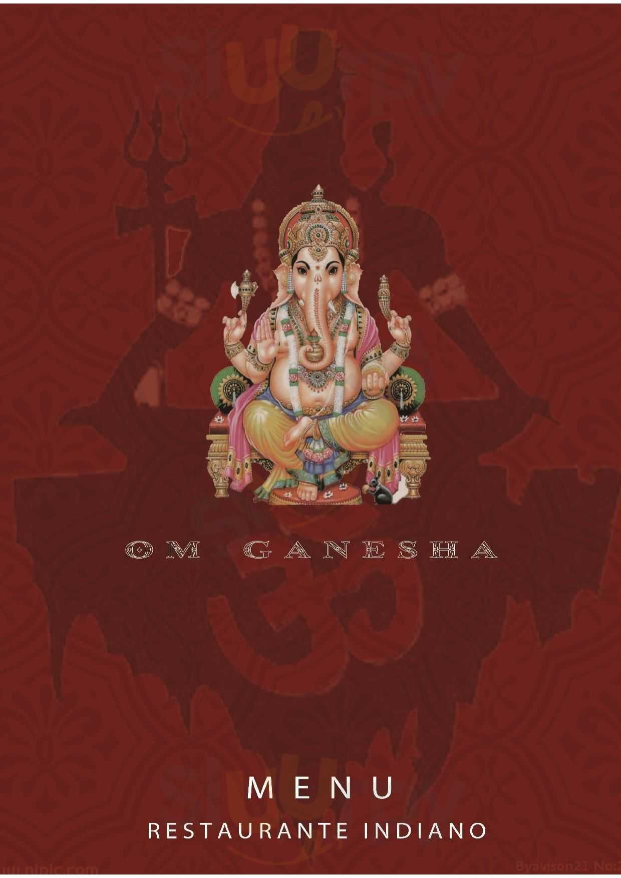 Om Ganesha Vicenza menù 1 pagina