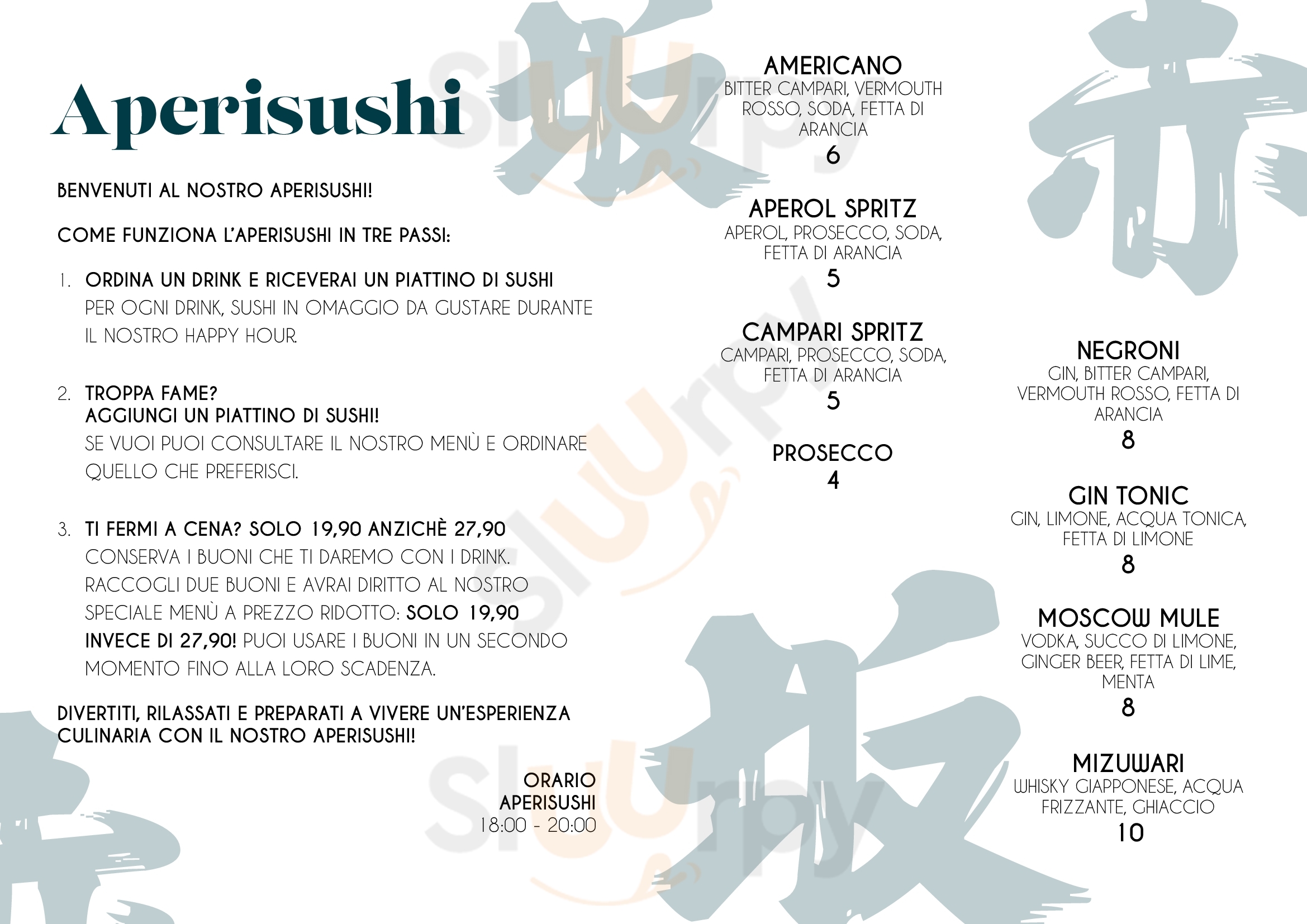 Akasaka Sushi - Fusion Padova menù 1 pagina