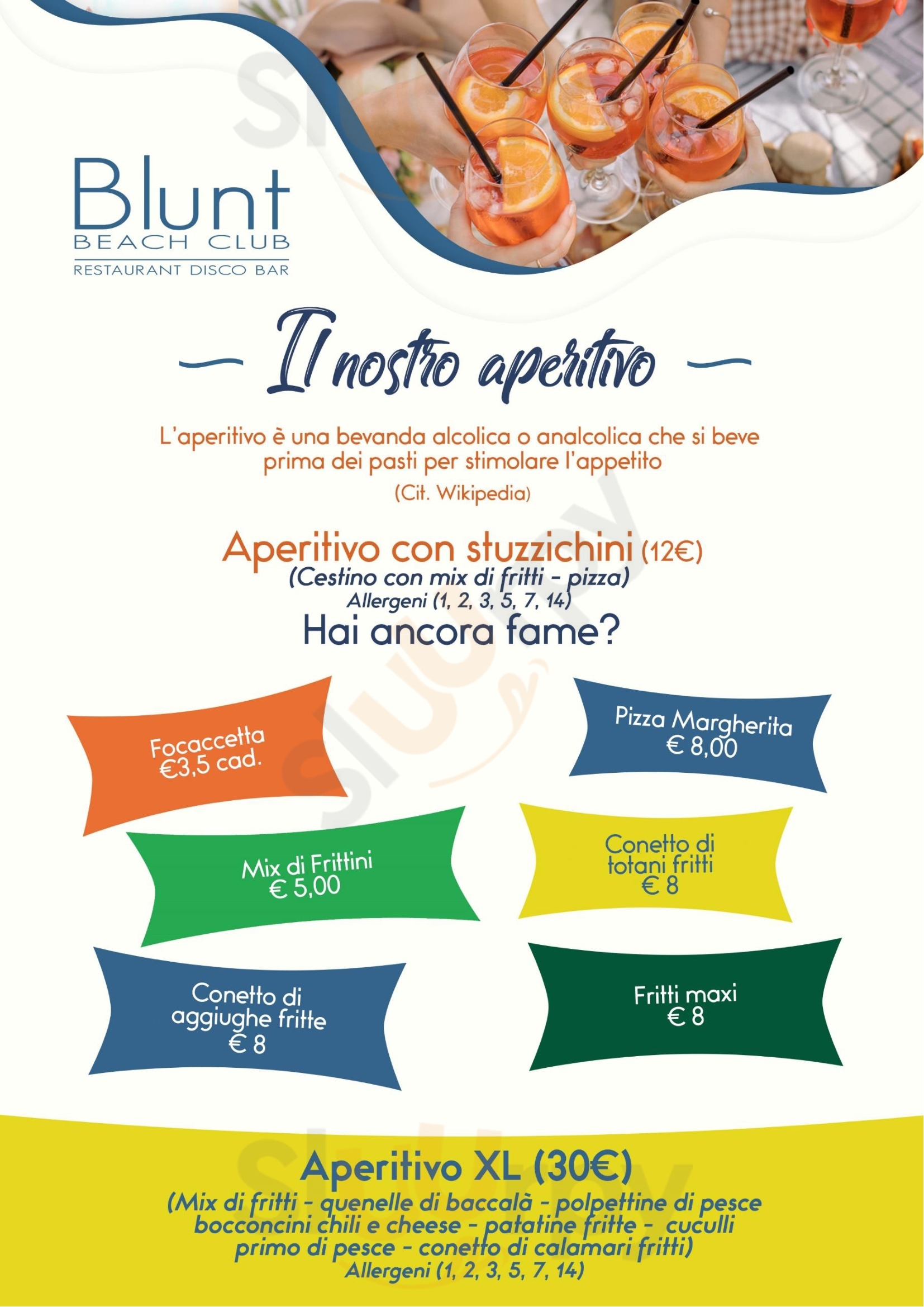 La Trattoria del Blunt Genova menù 1 pagina