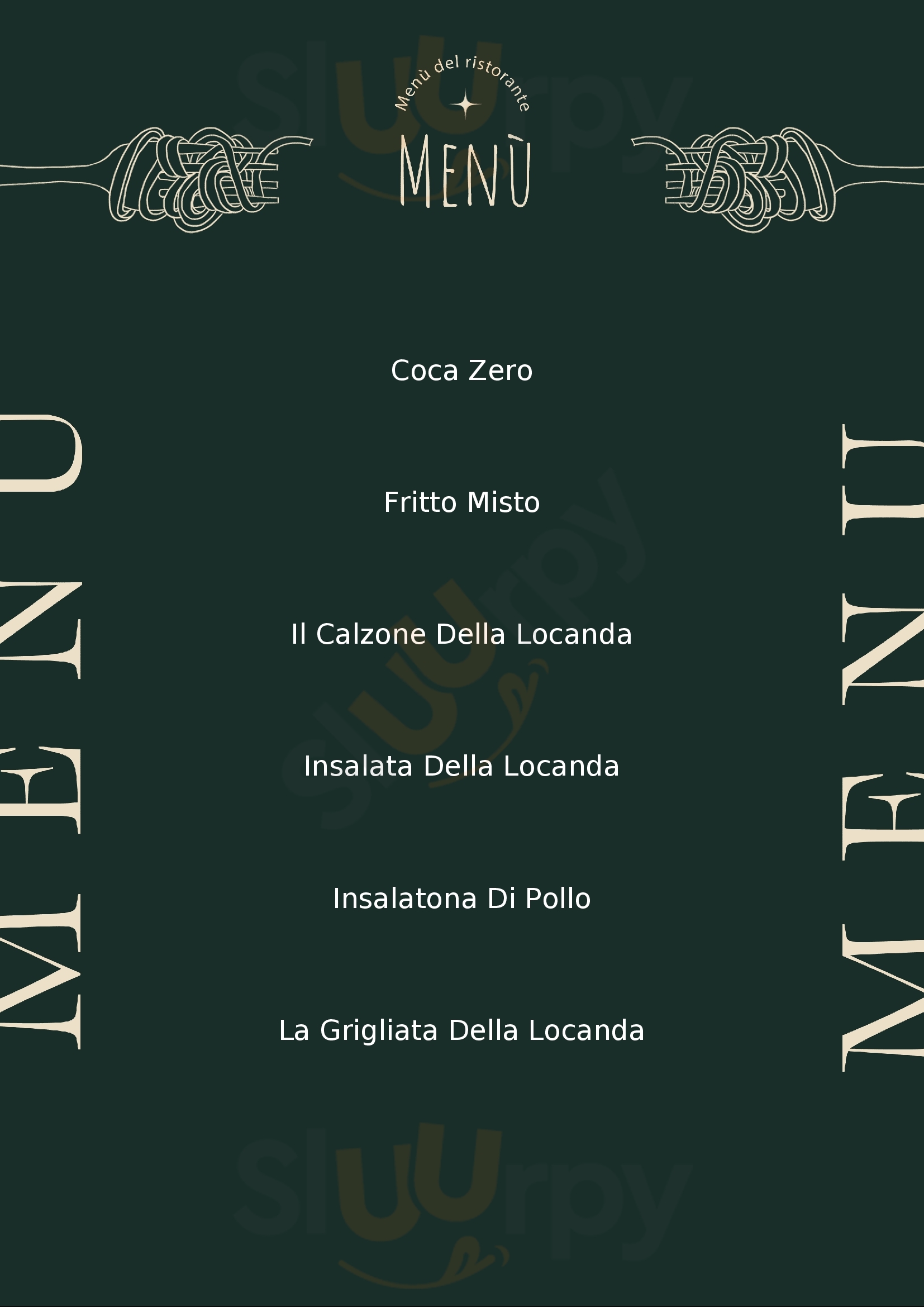 Locanda dello Spritz Riccione menù 1 pagina