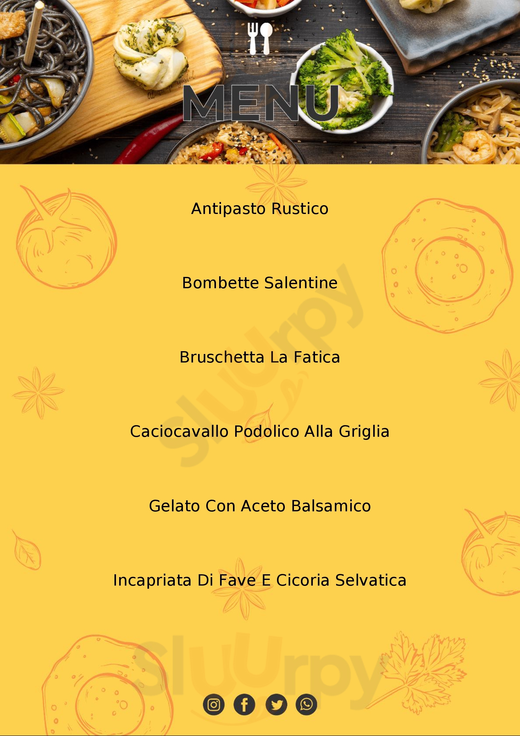 La Fatica Antica Osteria Bologna menù 1 pagina