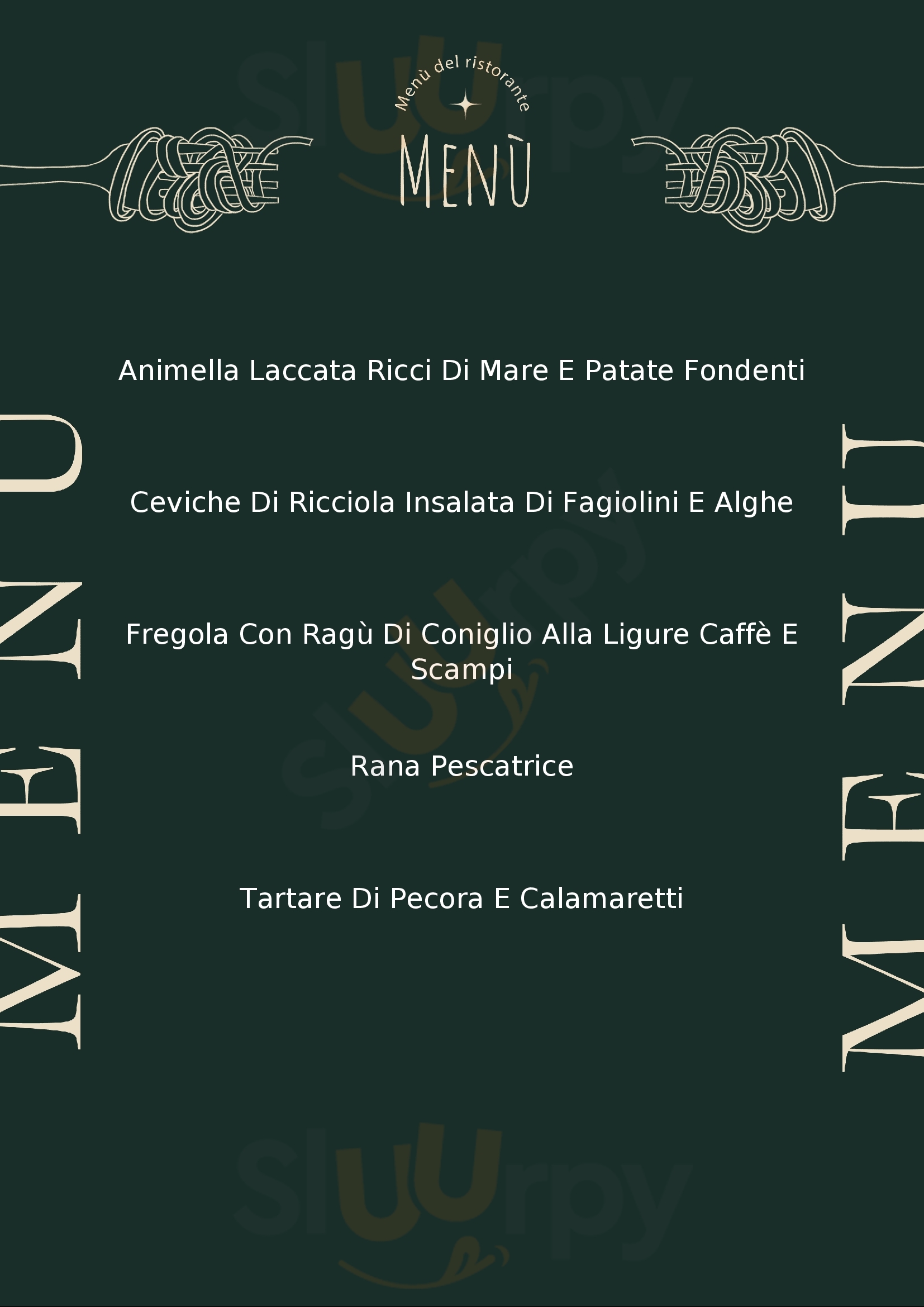 Sabbia  vino e Cucina Alassio menù 1 pagina