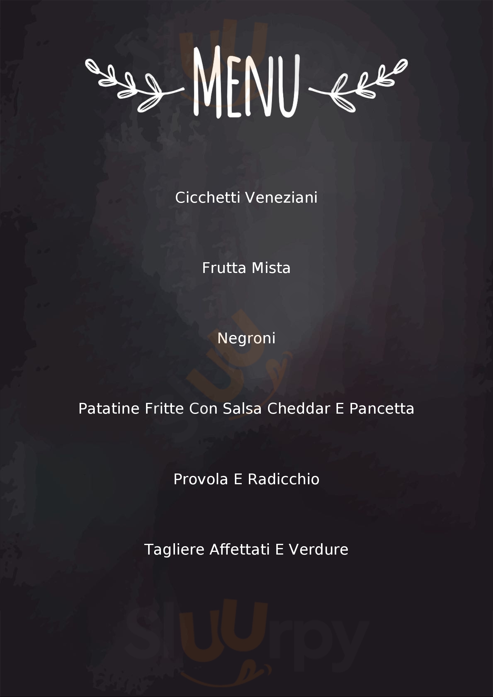 Cantina Soul Marina di Ardea menù 1 pagina