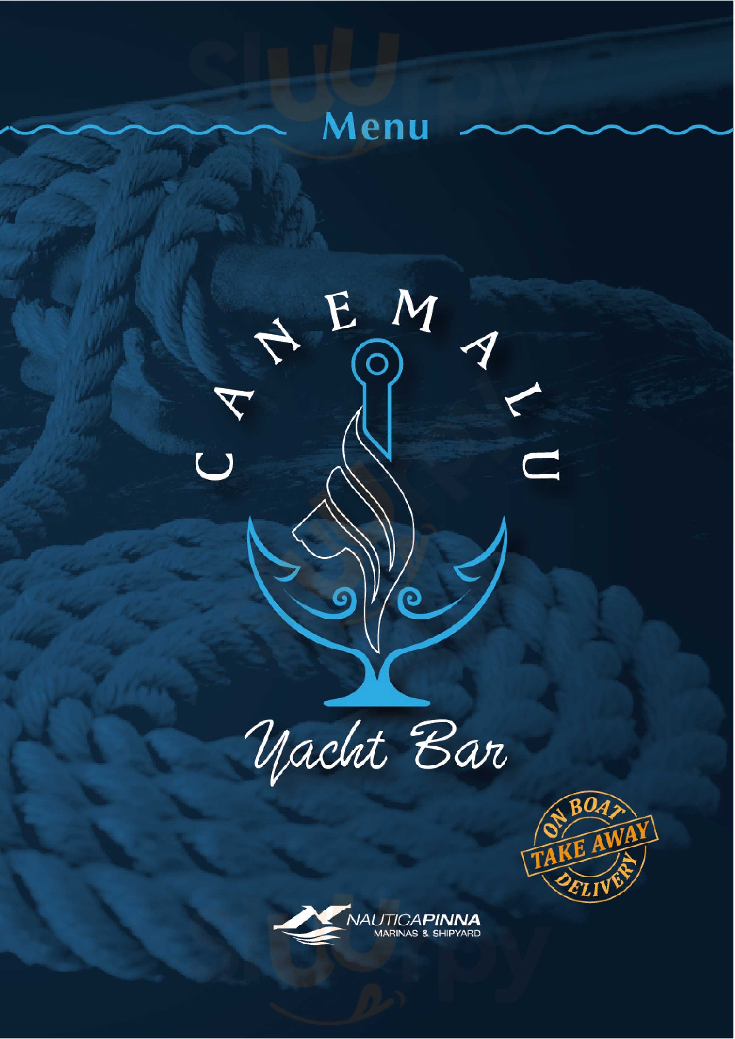 Cane Malu Yacht Bar Bosa menù 1 pagina