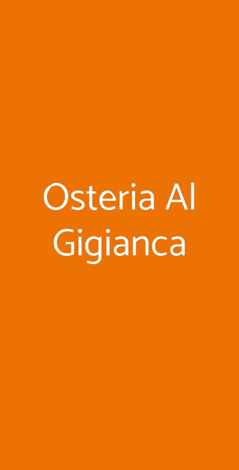 Osteria Al Gigianca Bergamo menù 1 pagina