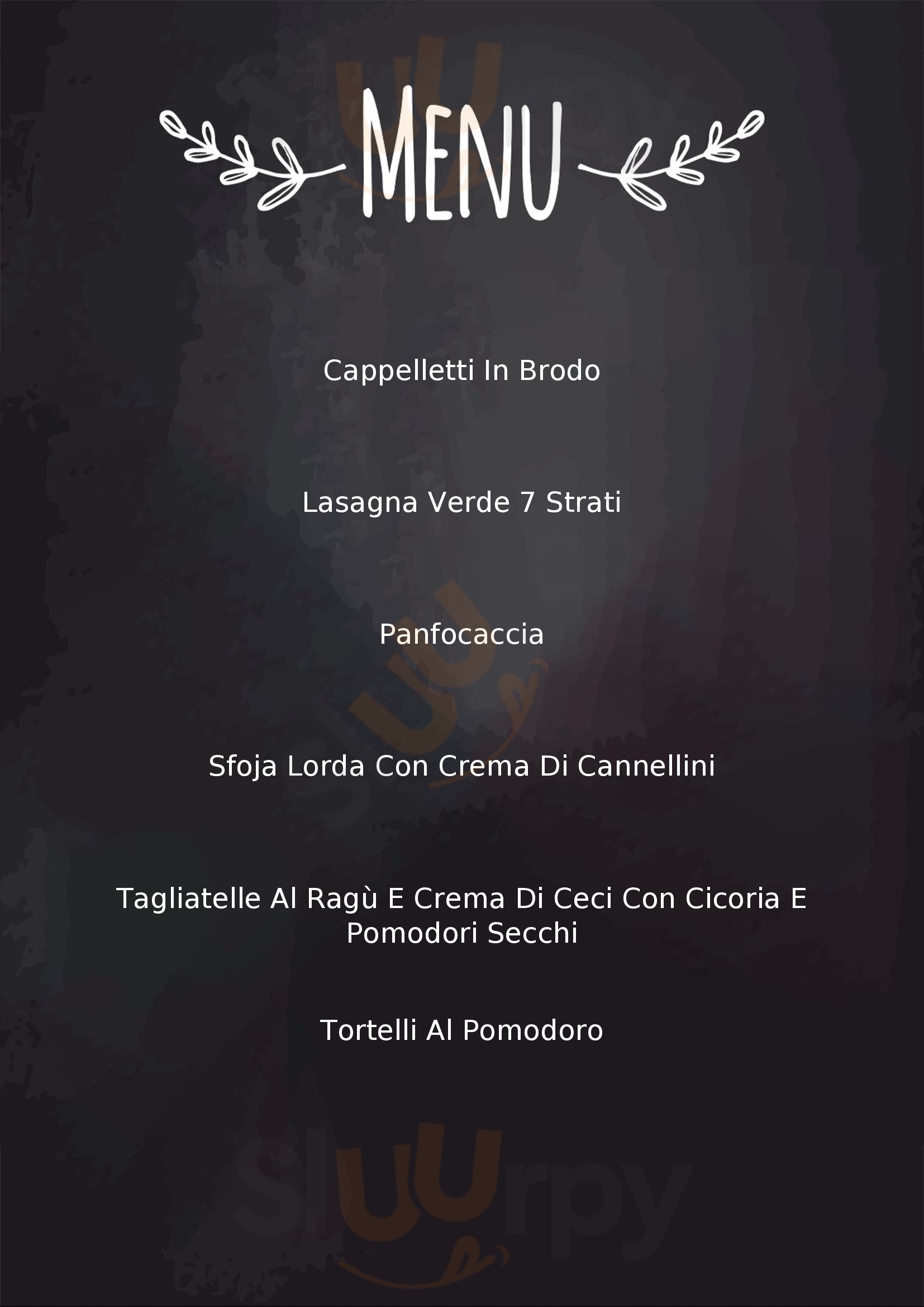 Pappa Pastificio e Cucina Forli menù 1 pagina