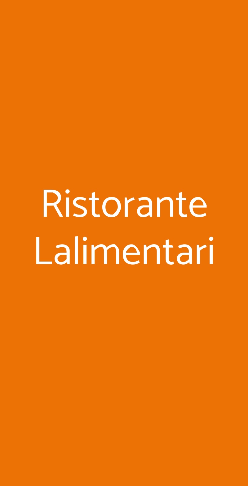 Ristorante Lalimentari Bergamo menù 1 pagina