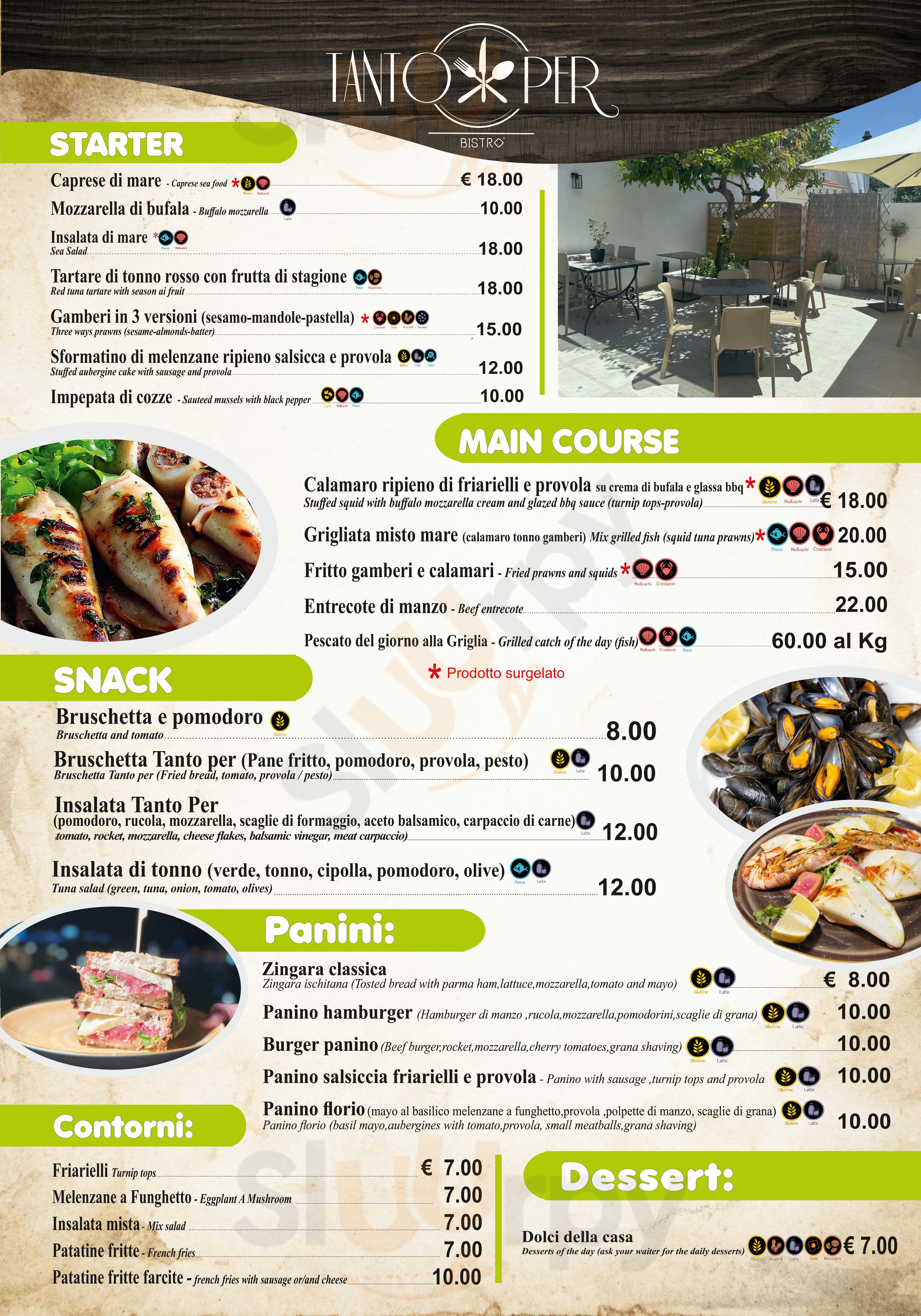 Tanto Per - Bar & Bistro Casamicciola Terme menù 1 pagina
