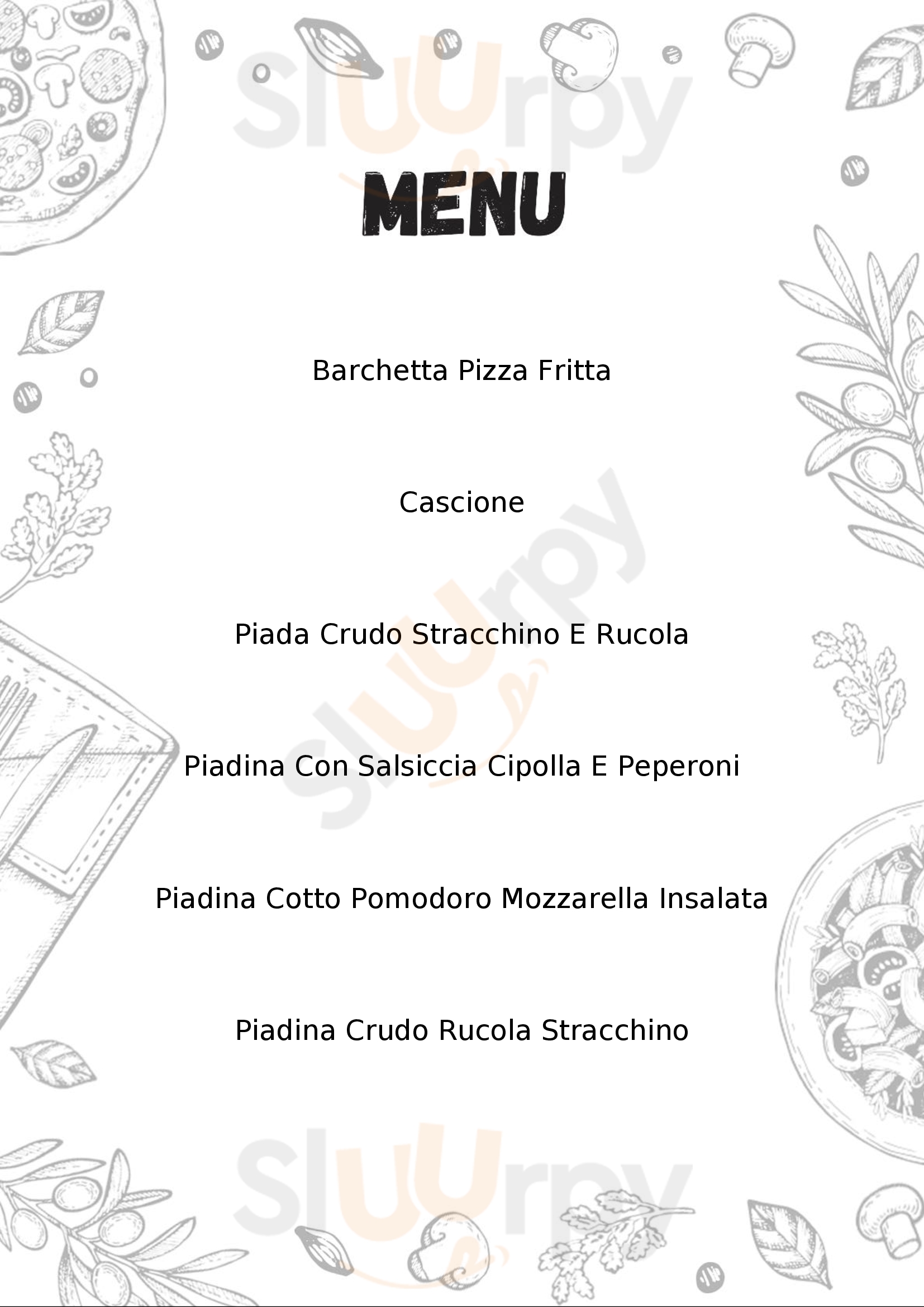 Piadina d'amare Cattolica menù 1 pagina