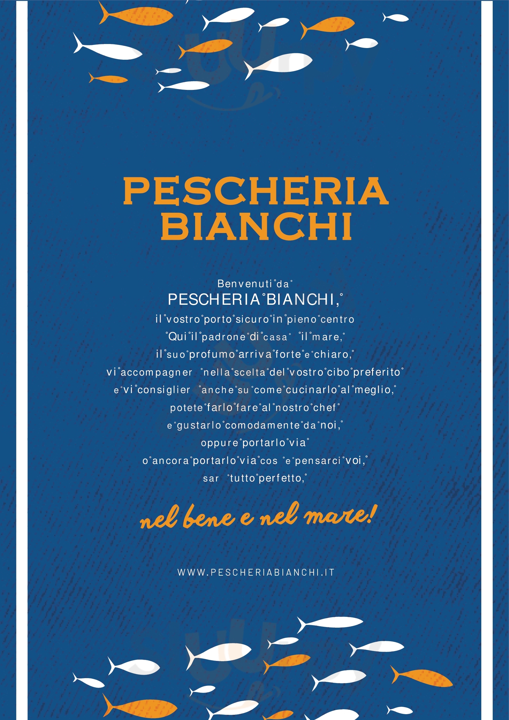 Pescheria Bianchi Cagliari menù 1 pagina