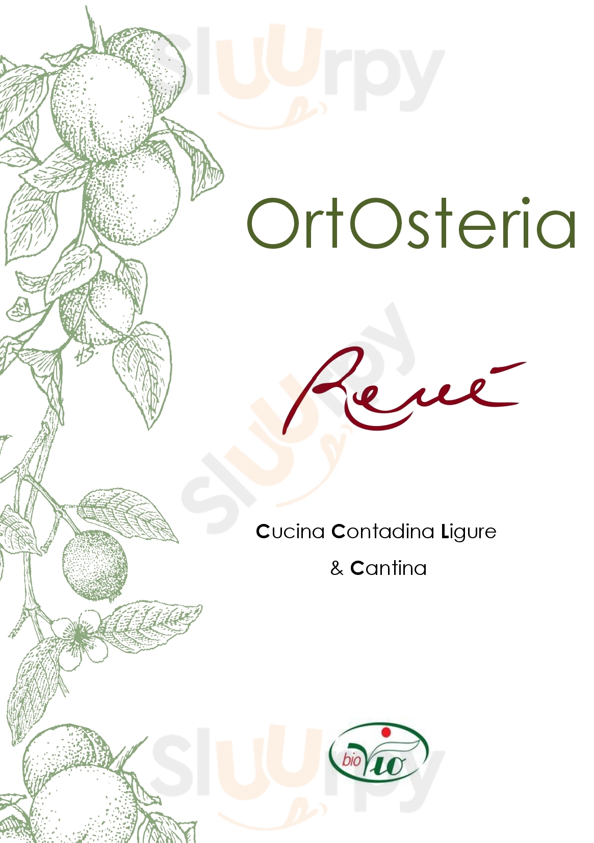 OrtOsteria Renè - Cantina BioVio Bastia menù 1 pagina