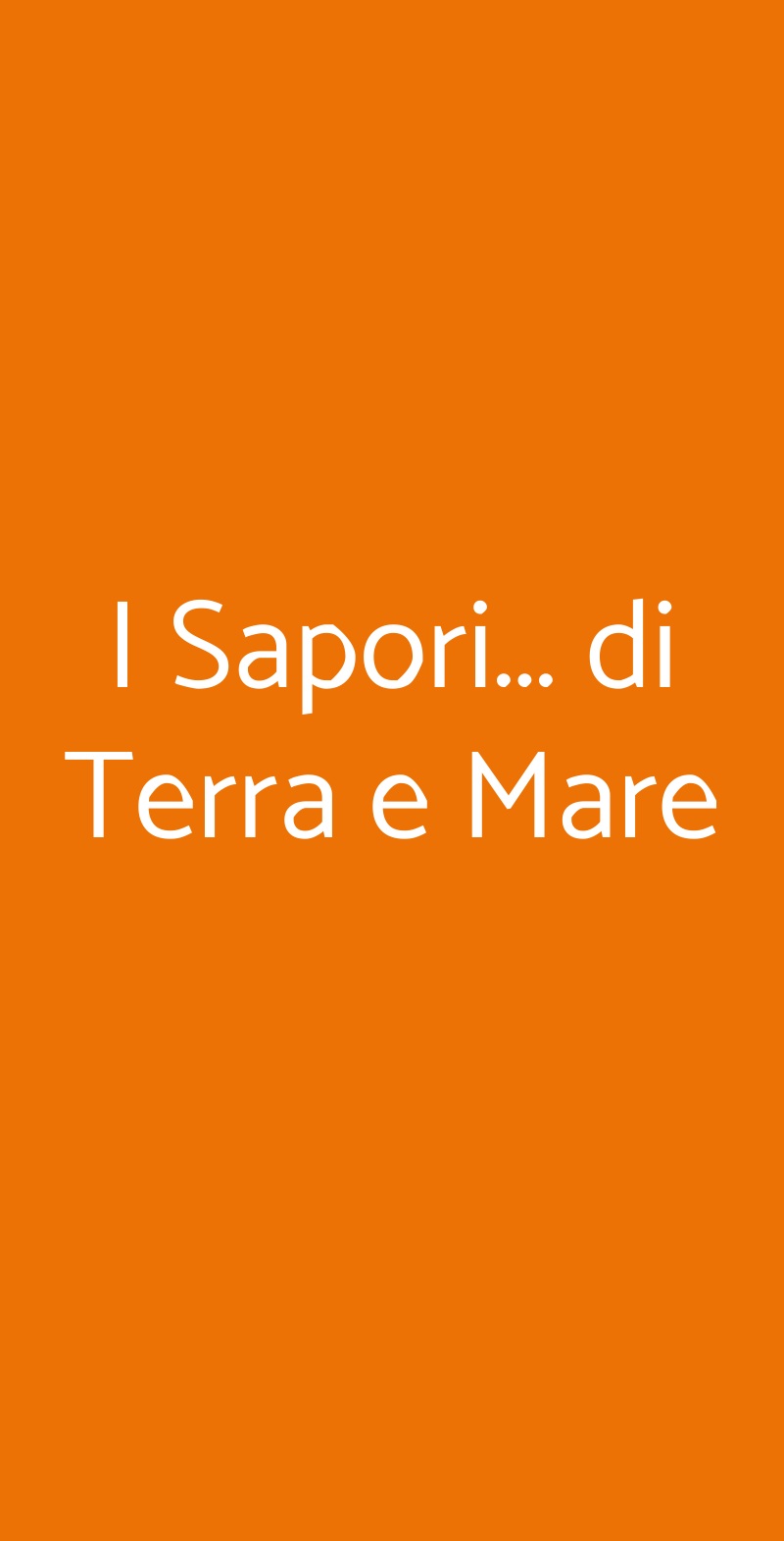 I Sapori... di Terra e Mare Bergamo menù 1 pagina