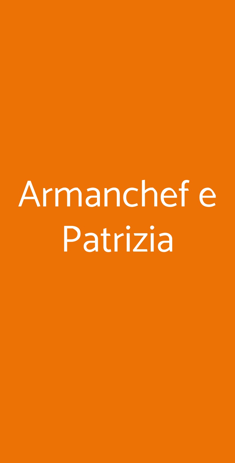 Armanchef e Patrizia Roma menù 1 pagina