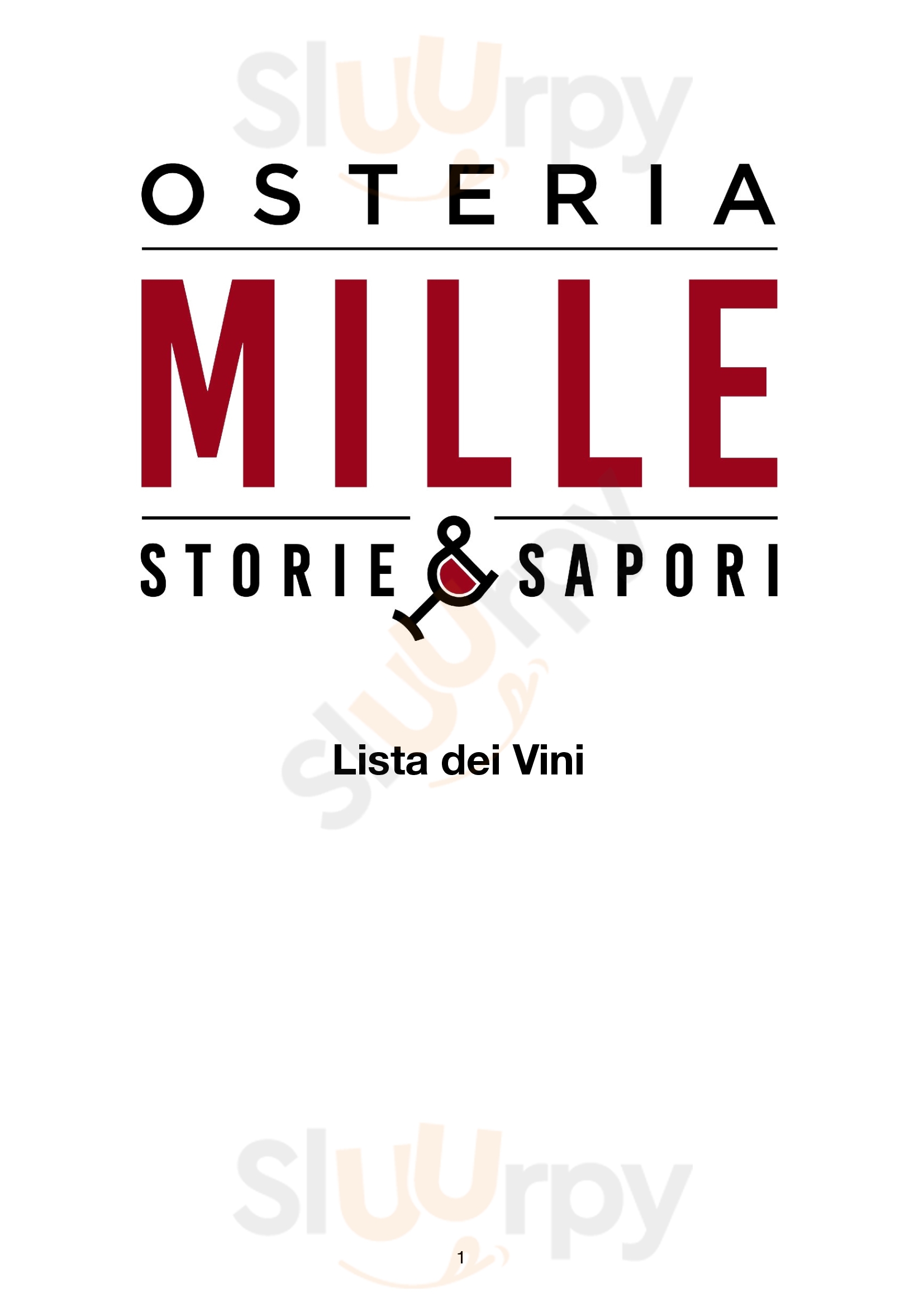 Mille Storie Sapori Bergamo menù 1 pagina