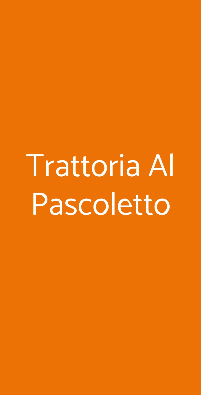 Trattoria Al Pascoletto Mozzo menù 1 pagina