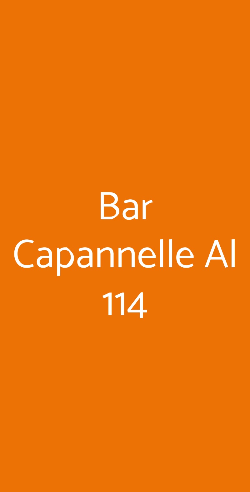 Bar Capannelle Al 114 Roma menù 1 pagina