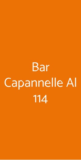 Bar Capannelle Al 114, Roma