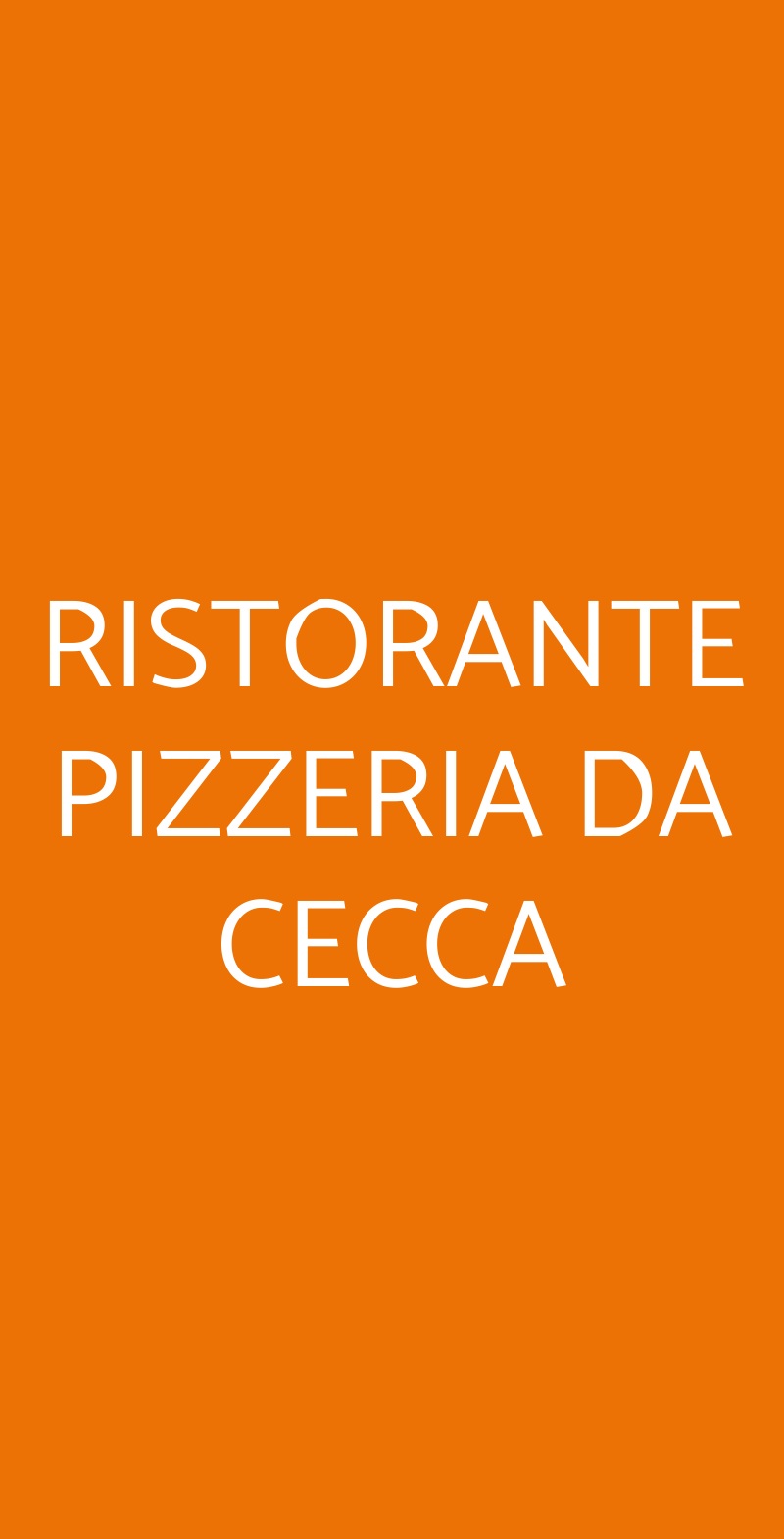 RISTORANTE PIZZERIA DA CECCA Zogno menù 1 pagina