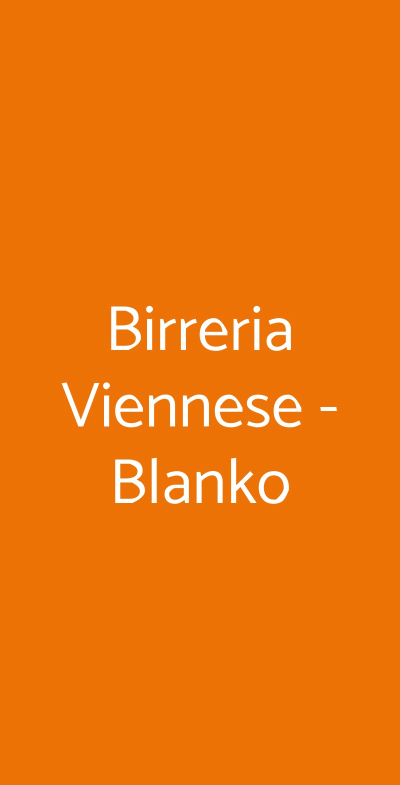 Birreria Viennese - Blanko Roma menù 1 pagina