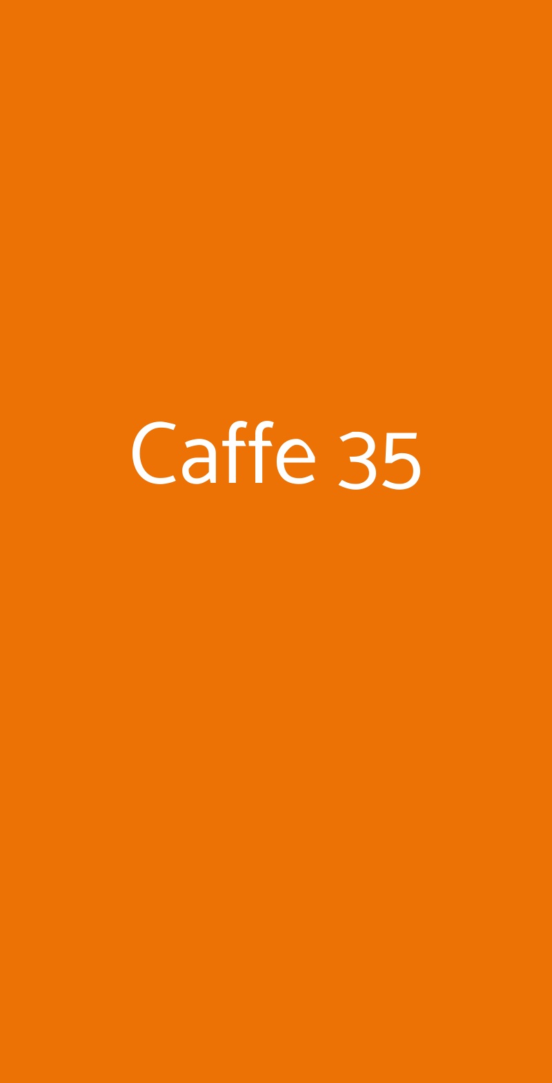 Caffe 35 Roma menù 1 pagina