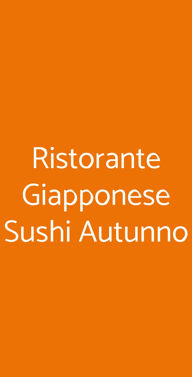 Ristorante Giapponese Sushi Autunno Taranto menù 1 pagina