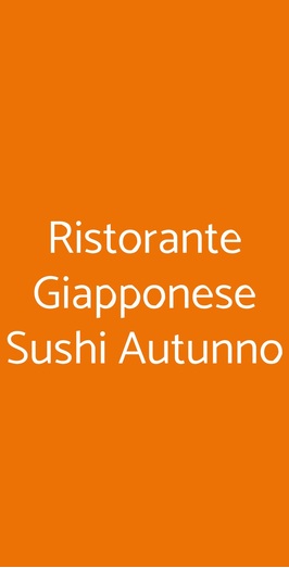 Ristorante Giapponese Sushi Autunno, Taranto