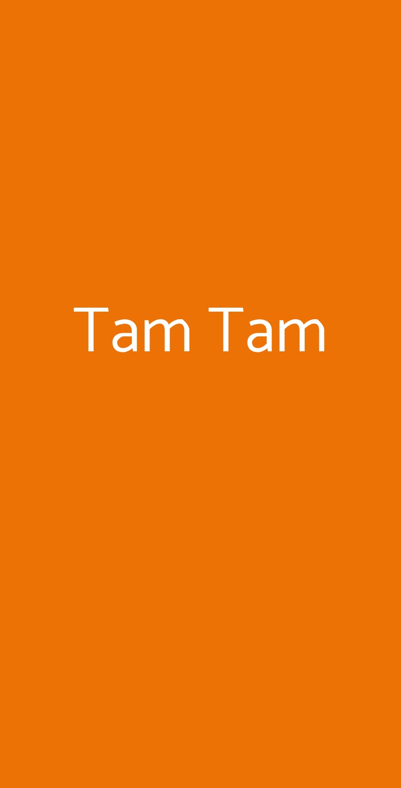 Tam Tam Taranto menù 1 pagina