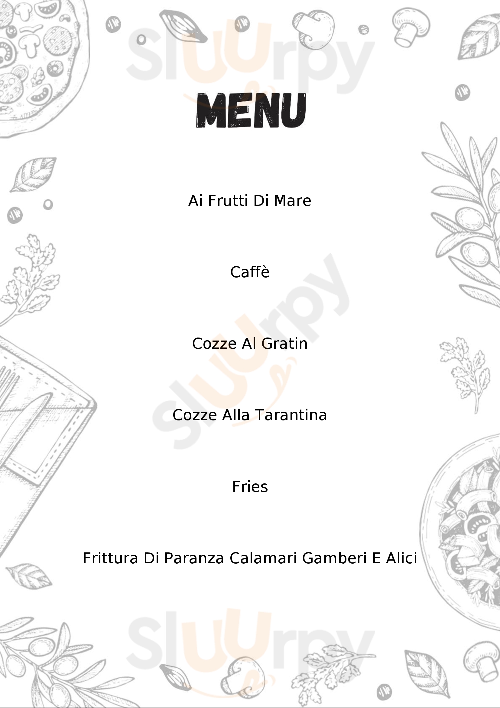 Trattoria Caffe da Maometto Pulsano menù 1 pagina