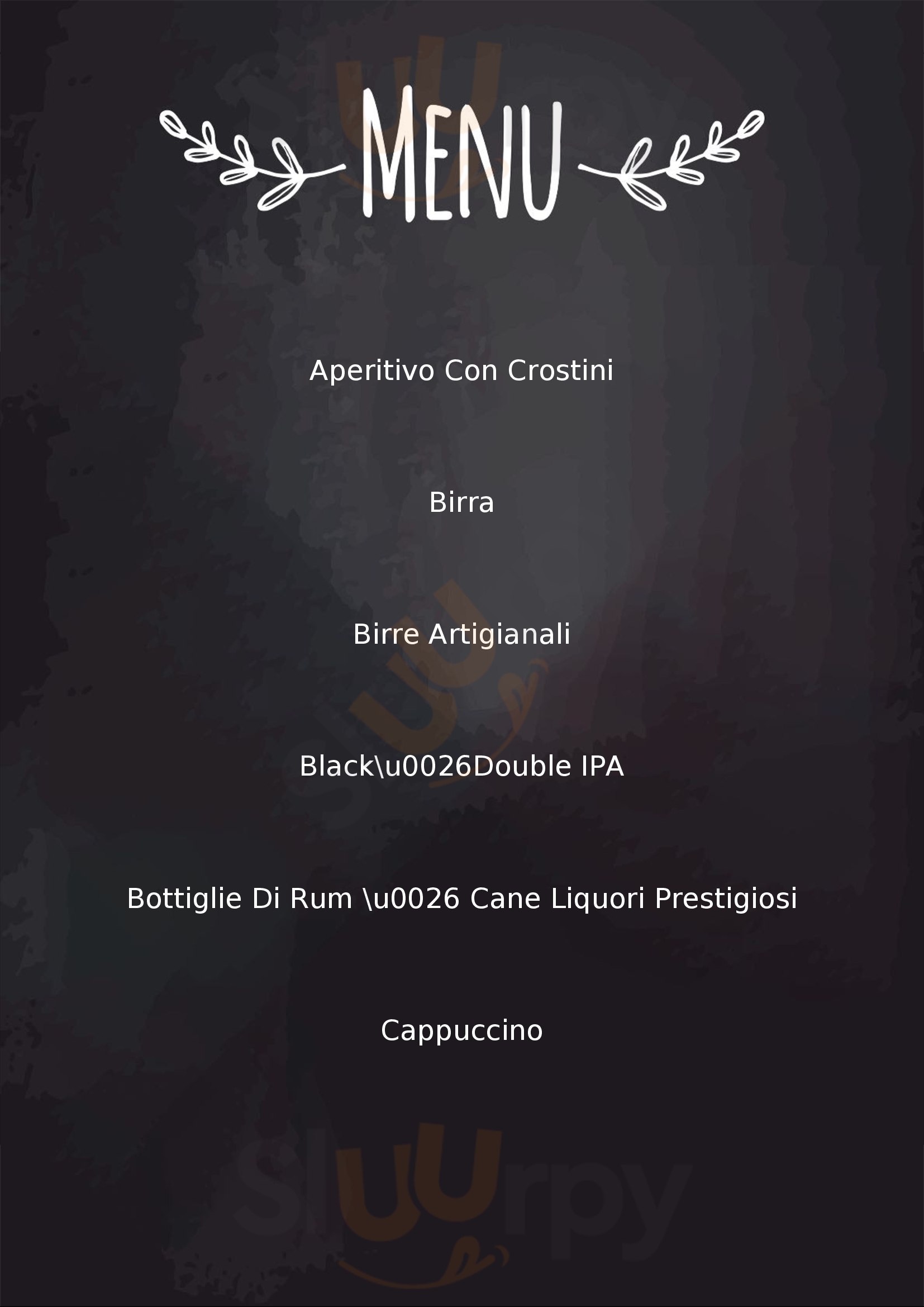 Ciaocore bistrot Roma menù 1 pagina