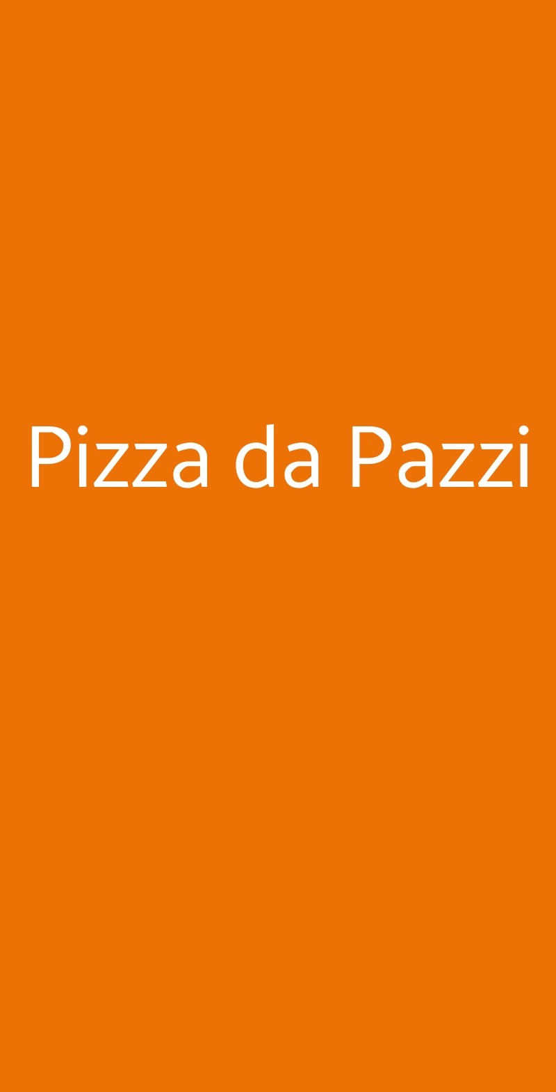 Pizza da Pazzi Taranto menù 1 pagina